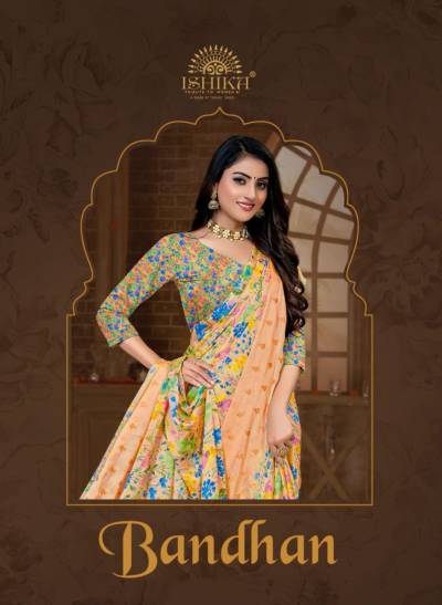 Bandhan By Ishika Fancy Printed And Embroidery Daily Wear Saree Collection